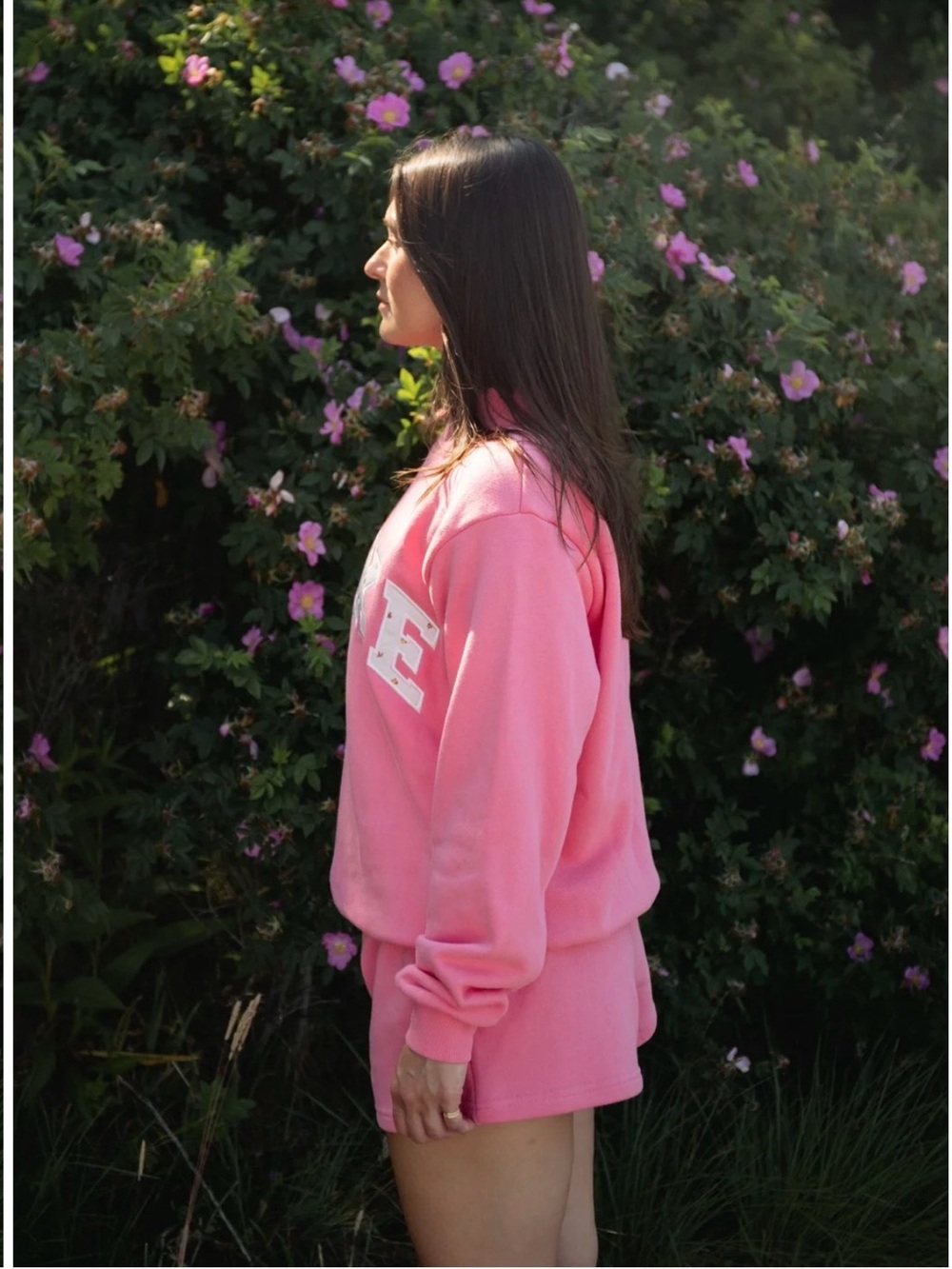 PARKE x Maggie & Emma Heritage Varsity Mockneck Bloom Sunset Floral L/XL - Picture 2 of 8